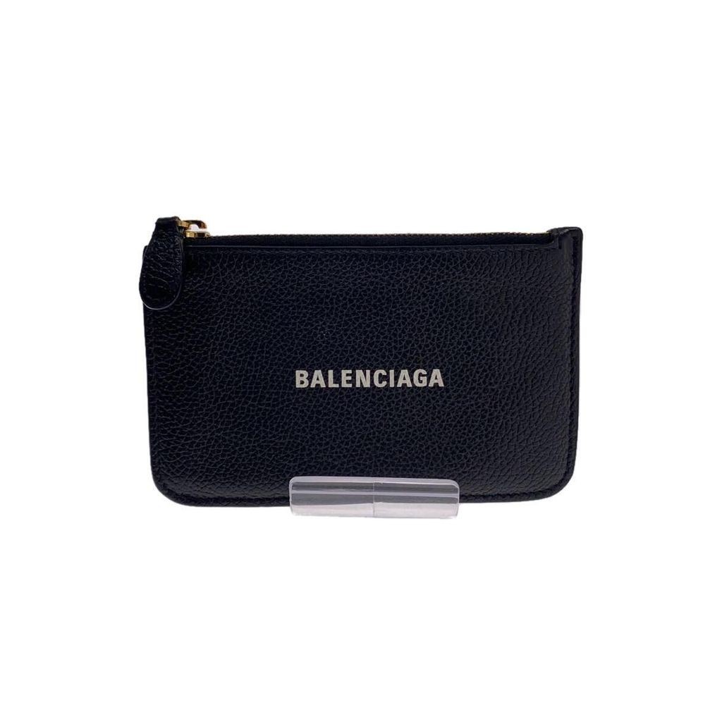 Balenciaga กระเป๋าสตางค์หนัง สีดํา มือสอง จากญี่ปุ่น
