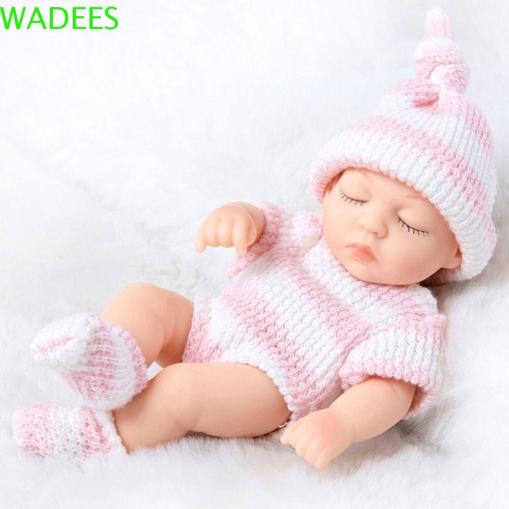 Wadees ตุ๊กตาเด็กทารกแรกเกิด เสมือนจริง ซิลิโคนนิ่ม ขนาดเล็ก ของขวัญวันเกิด สําหรับเด็กผู้หญิง
