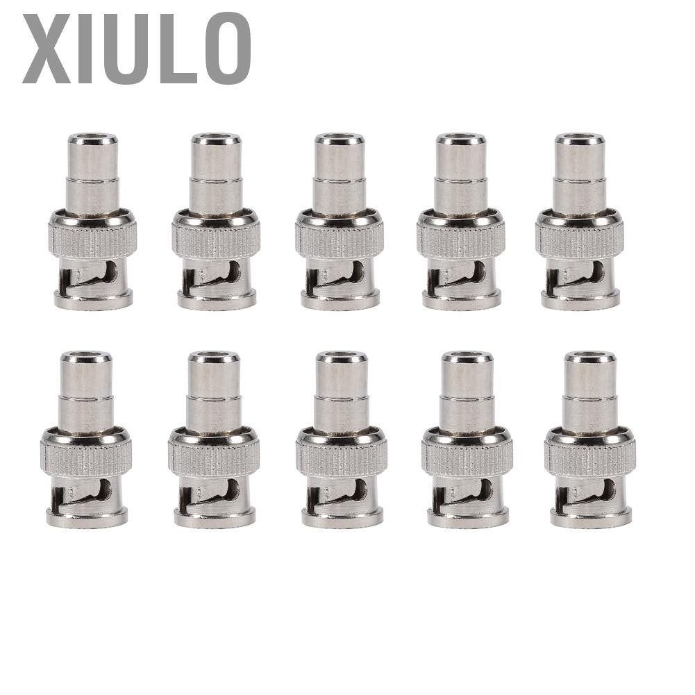 Xiulo 10pcs BNC Male to AV RC A Female Connector Adaptor for CCTV System Camera Security Video Cable