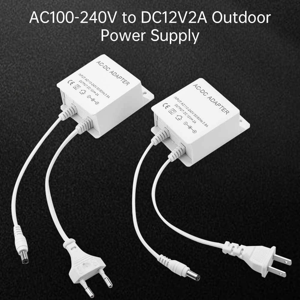 Pcbfun อะแดปเตอร์สายไฟ LED AC100-240V เป็น DC12V2A สําหรับกล้องวงจรปิด