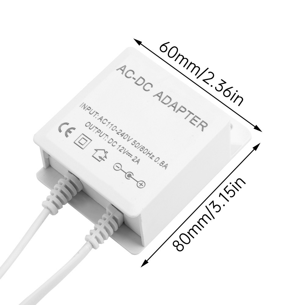 Pcbfun อะแดปเตอร์สายไฟ LED AC100-240V เป็น DC12V2A สําหรับกล้องวงจรปิด