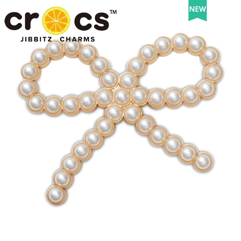 JIBBITZ cross charms ตัวติดรองเท้า โบว์โลหะสนุก ตัวติดรองเท้า cross