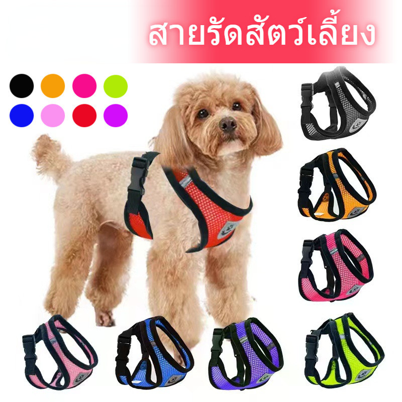 ปลอกคอ ผ้าตาข่าย แบบนิ่ม ระบายอากาศได้ดี สวมใส่สบาย สําหรับสัตว์เลี้ยง สุนัข แมว