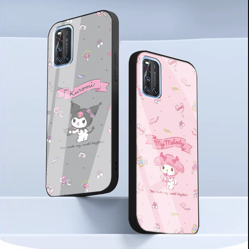 เคสกระจกนิรภัย TPU แบบนิ่ม ขอบซิลิโคน สําหรับ VIVO V19 1933 - รูปที่ 6