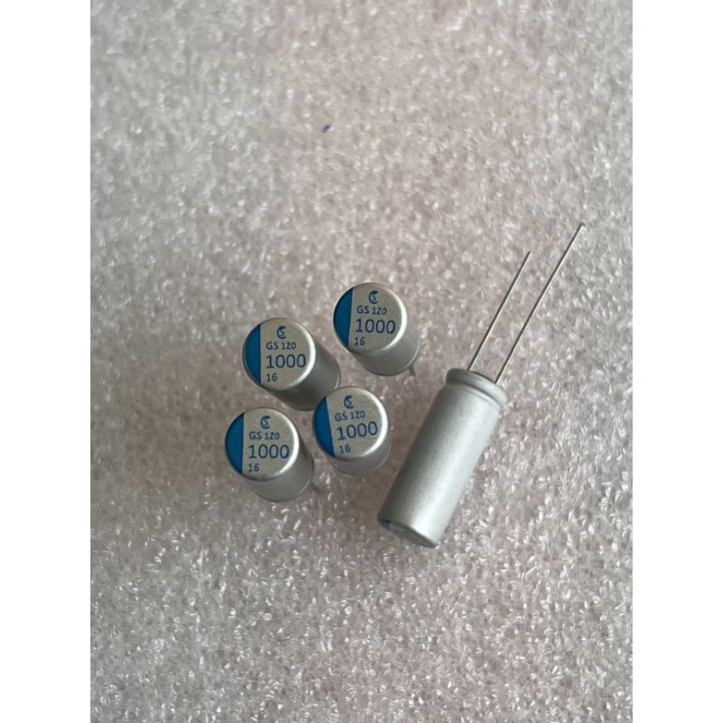 คาปาซิเตอร์ 1000UF 16V  1000UF 16V ขนาด8x20mm. 1000UF 16V 1000UF 16V ตัวสีเงินแถบสีฟ้าสีค้าใหม่ของดี