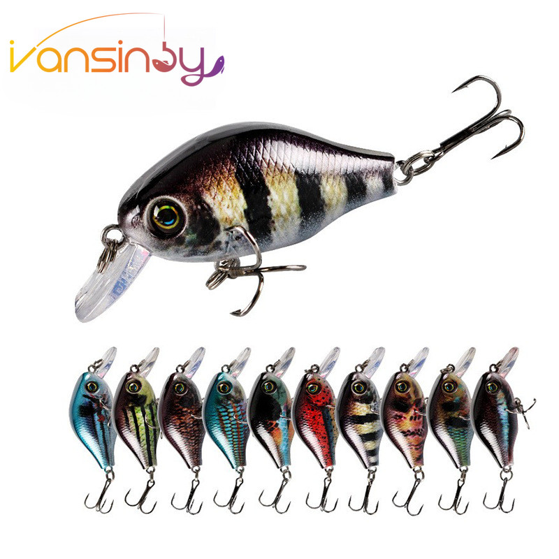เหยื่อตกปลา 5.5 ซม. 7.8g Crankbaits 3D เครื่องพิมพ์ Hard เหยื่อ Topwater เหยื่อตกปลา