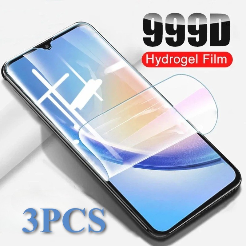 3 ชิ้น HD Clear Soft Hydrogel ฟิล์ม Anti Blue Light กันฝุ่นป้องกันหน้าจอสําหรับ Huawei Y9s Y9a Y9 Y8