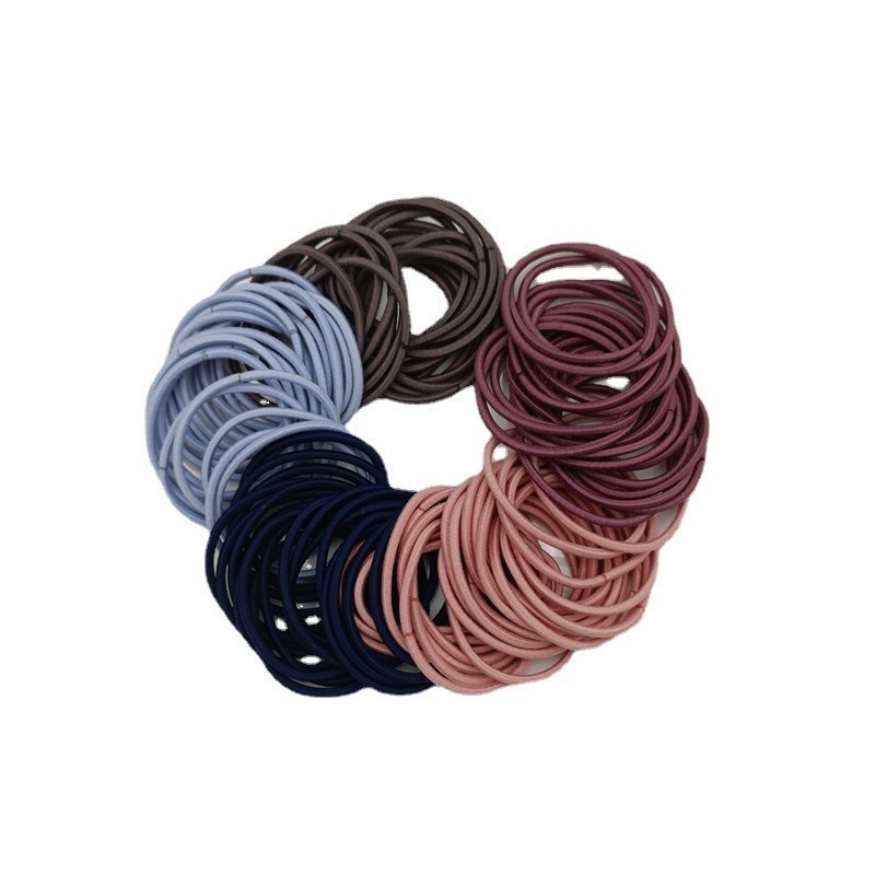 ยางรัดผม 50ชิ้น ไตล์เกาหลี ยางรัดผมหางม้า แบบยืดหยุ่นสูง สําหรับผู้หญิง มัดผม ยางรัดผ - รูปที่ 5