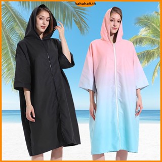 เปลี่ยนเสื้อคลุมกับฮู้ดไมโครไฟเบอร์ผ้าขนหนูเสื้อปอนโชเสื้อคล…