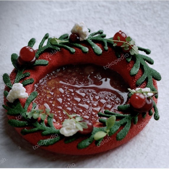 แม่พิมพ์ซิลิโคน Mistletoe tuile เหมาะสําหรับแม่พิมพ์ช็อคโกแลต