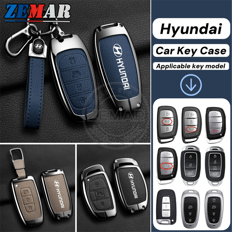 Hyundai รถ Key Shell Key กรณีสังกะสีหนังสมาร์ท Key Case Protector แฟชั่นอุปกรณ์เสริมสําหรับ Creta St
