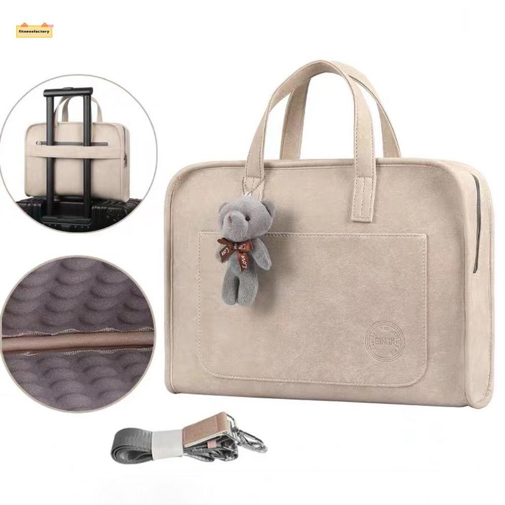 Fitnessfactory กระเป๋าโน๊ตบุ๊คแล็ปท็อป, กระเป๋าโน๊ตบุ๊คสักหลาด 13-14/15-16 นิ้ว, กระเป๋าเอกสารแบบพกพากันกระแทกกันน้ําแท็บเล็ตป้องกันกรณีธุรกิจ