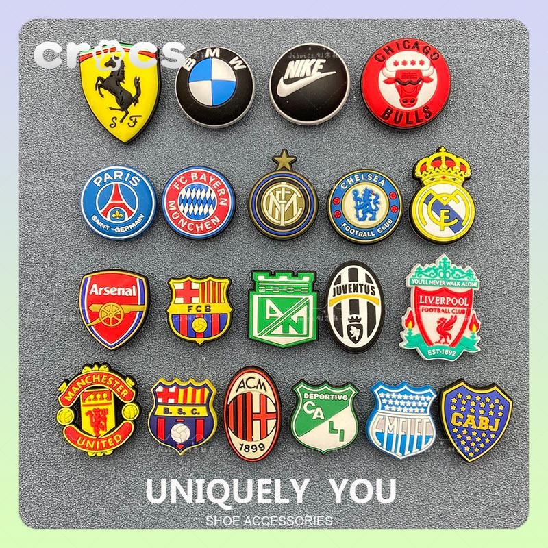 Crocs jibbitz โลโก้ทีมฟุตบอล jibbitz crocs jibits crocs crocs charm crocs ชุด DIY อุปกรณ์เสริม