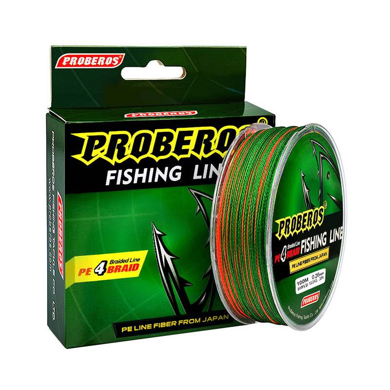 สาย PE ถัก 4 สายpe x4 สายพีอี PE สายตกปลา Fishing Line หลากสี เหนียว ทน ยาว 100 เมตร