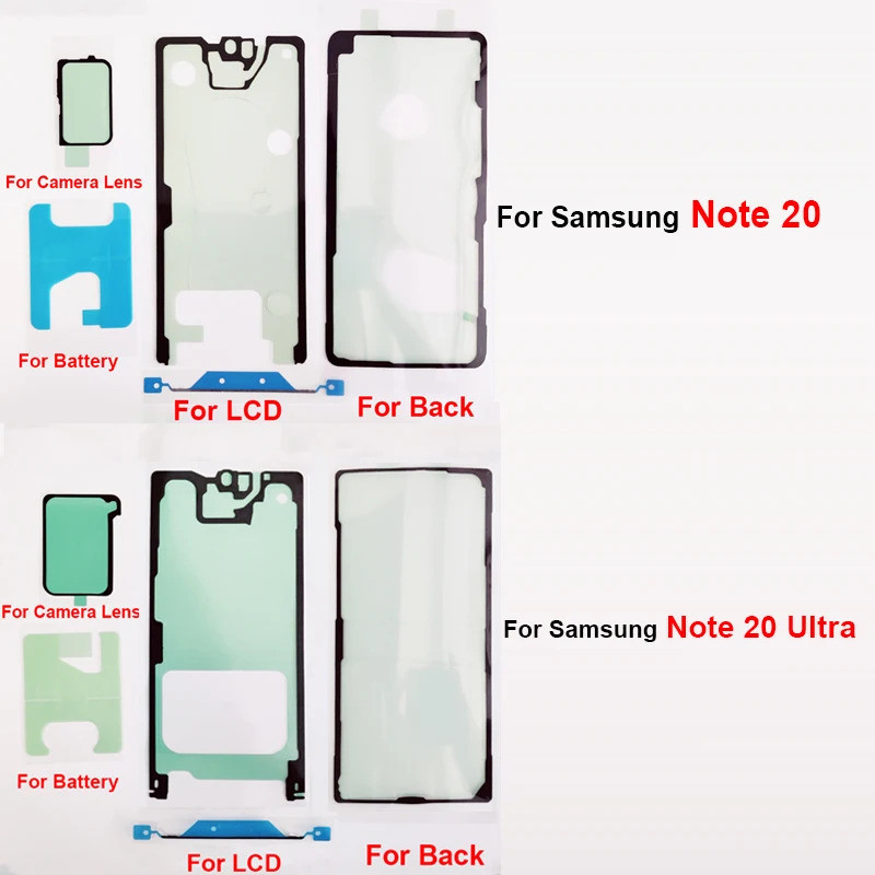 สำหรับ Samsung Galaxy Note 20 Note 20 Ultra SM-N985 SM-N986 หน้าจอ LCD 4G/5G ฝาหลังแบตเตอรี่ เลนส์กล้อง เทปกาว