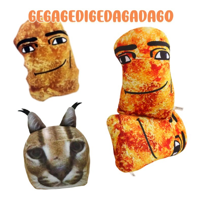 Gegagedigedagago ของเล่นตุ๊กตา GoLub ไก่บล็อก Plushie ตุ๊กตาหมอน Big Floppa ไก่บล็อกตุ๊กตาของเล่นจี้สนุกบ้านห้องนอนตกแต่งเบาะของขวัญวันเกิดเด็ก