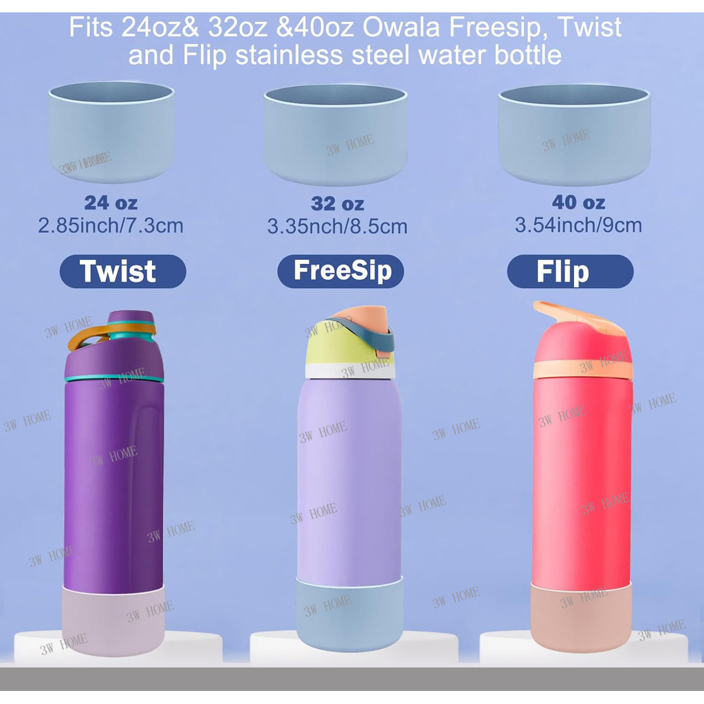 7.5/8.5/9cmwater ขวดซิลิโคนด้านล่าง Boot ใช้งานร่วมกับ 24oz owal@,32oz/40oz ขวดซิลิโคน Anti-Slip ป้องกันซิลิคอนด้านล่างสําหรับขวดสแตนเลส