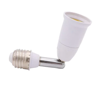 E27-E27 อะแดปเตอร์ 9 ซม.12 ซม.28 ซม.E27 ถึง E27 ซ็อกเก็ตหลอดไฟ LED ฐานสกรู Extension AC power ผู้ถือ Converter ยืดหยุ่น TH23B2