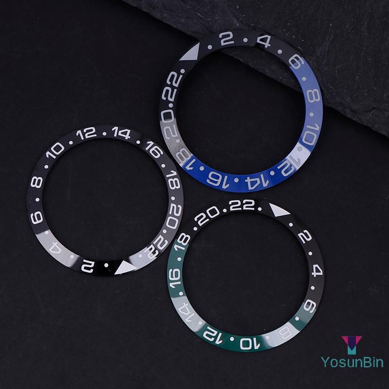 Yosunbin] 38 มม.เซรามิคโค้ง Bezel ใส่เหมาะกับ SKX007 SKX009 GMT นาฬิกา NH35 NH36 การเคลื่อนไหว Bezel