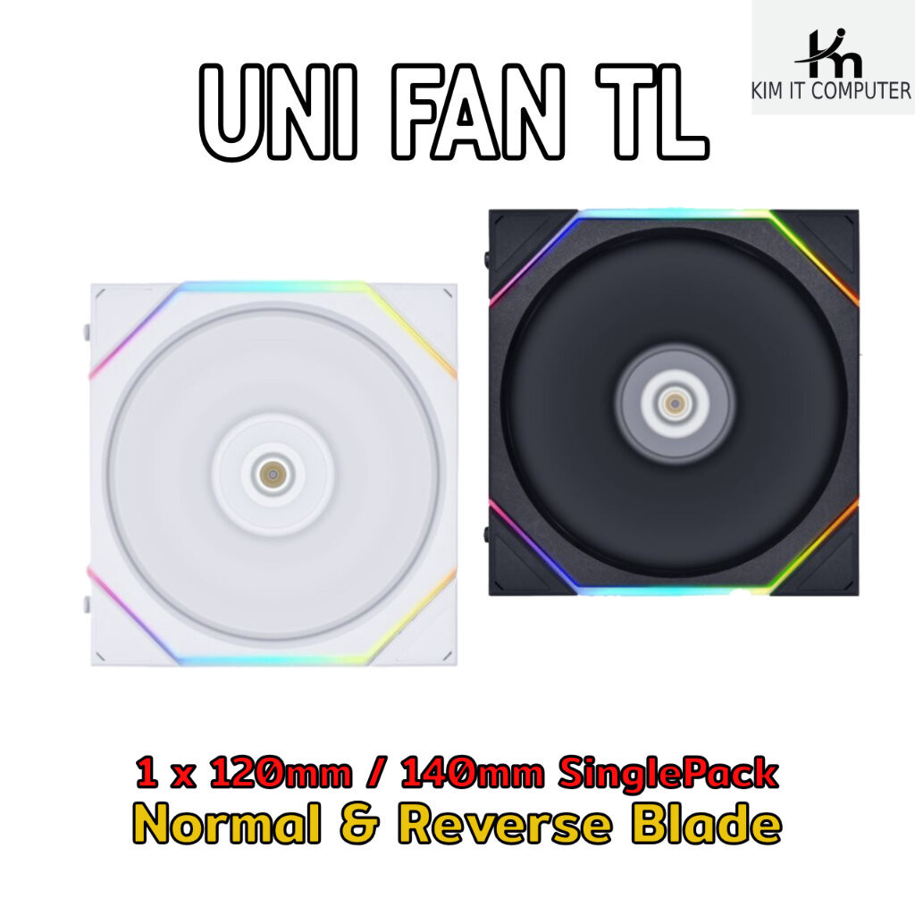 Lian Li UniFan TL 120/140mm Single Pack Normal / Reverse Blade ARGB PWM Fan