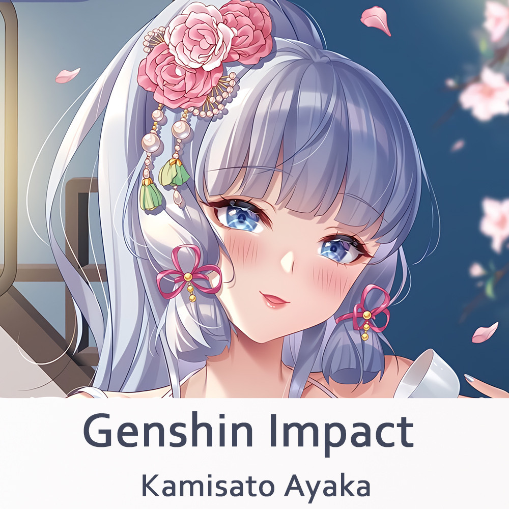 ปลอกหมอนอิง ลาย Dakimakura Genshin Impact Kamisato Ayaka แบบเต็มตัว เหมาะกับของขวัญ สําหรับตกแต่งเตียง