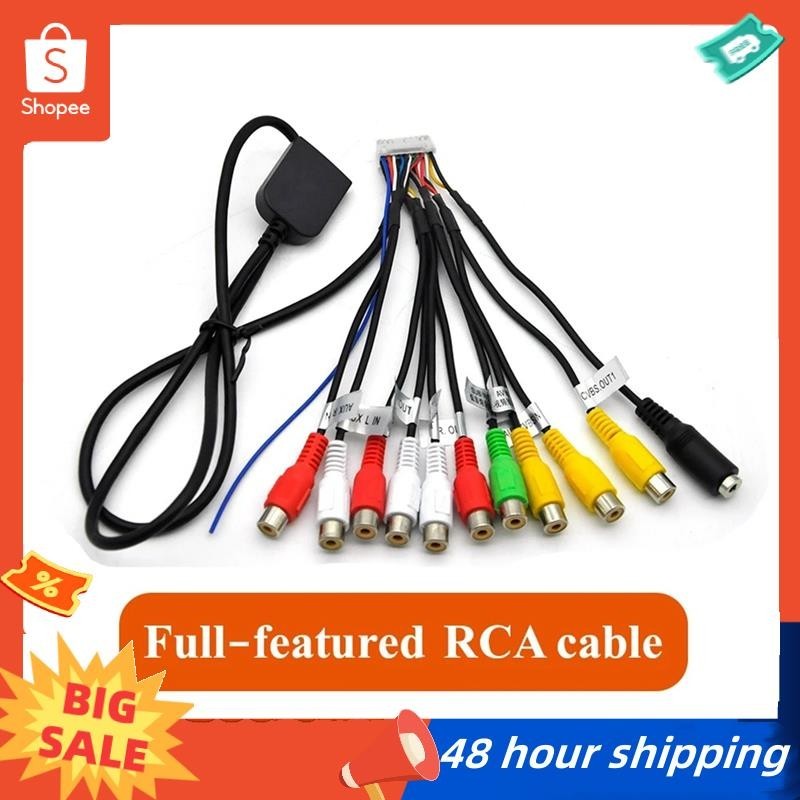 พร้อมส่ง อะแดปเตอร์สายสัญญาณวิทยุสเตอริโอ RCA ซับวูฟเฟอร์ Aux-in ตัวเมีย 3.5 มม. 20Pins สําหรับรถยนต์