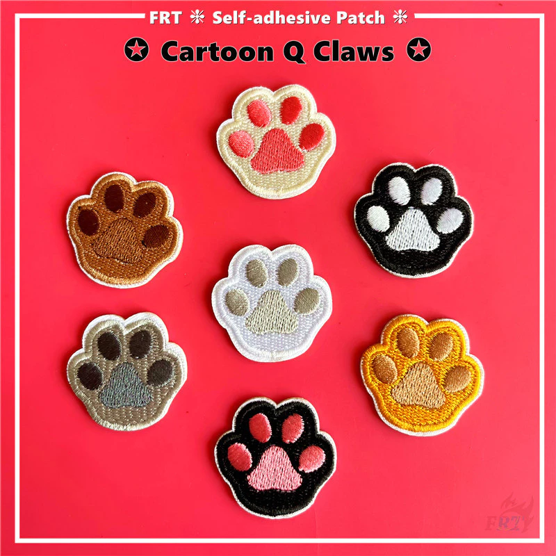☸ แผ่นสติกเกอร์ Q Claws มีกาวในตัว สําหรับติดตกแต่ง ☸ แผ่นแพทช์รีดติดเสื้อ สําหรับตกแต่งเสื้อผ้า กระเป๋า 1 ชิ้น