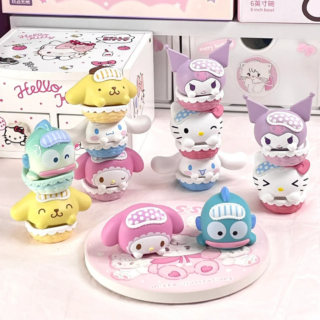 โมเดลฟิกเกอร์ Sanrio Random Box ขนาดเล็ก 24 แบบ ของเล่นสําหรับเด็ก