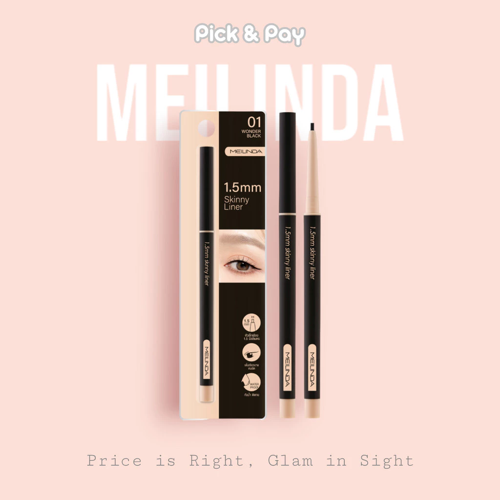 MEILINDA เมลินดา ดินสอเขียนขอบตา ขนาด Skinny Liner 1.5mm MC3120