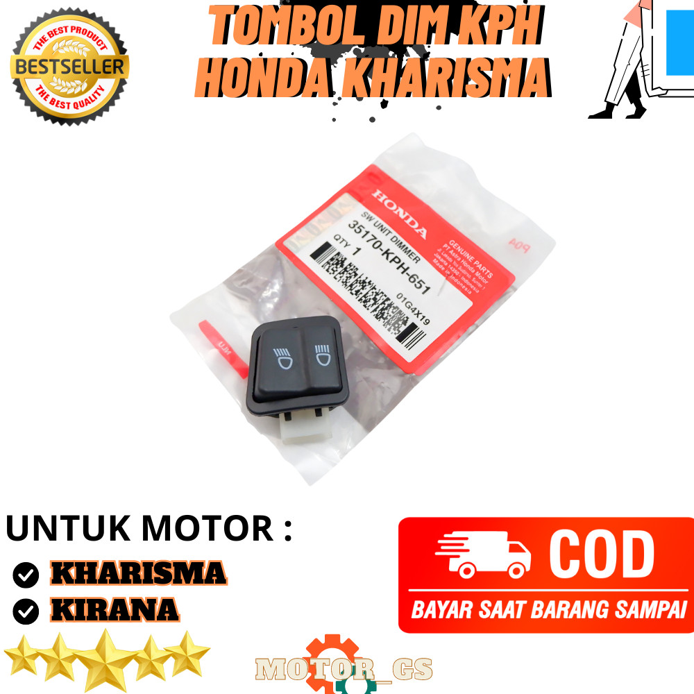 TOMBOL Honda Karisma & Kirana Motorcycle DIM KPH Button / Honda Karisma High Beam Switch - 35170-KPH