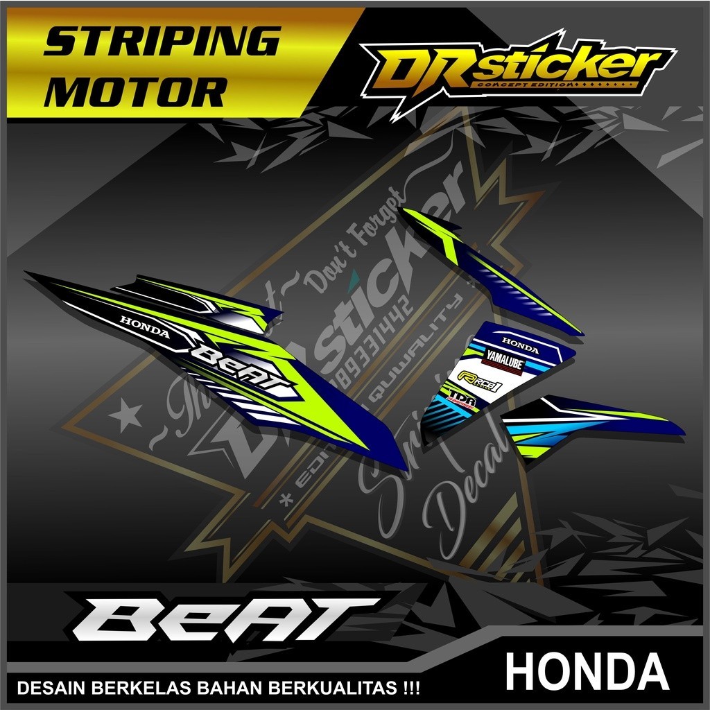 455 สติ๊กเกอร์ Striping Beat 2013 / Striping Variation List Honda Beat Fi การออกแบบแข่งใหม่