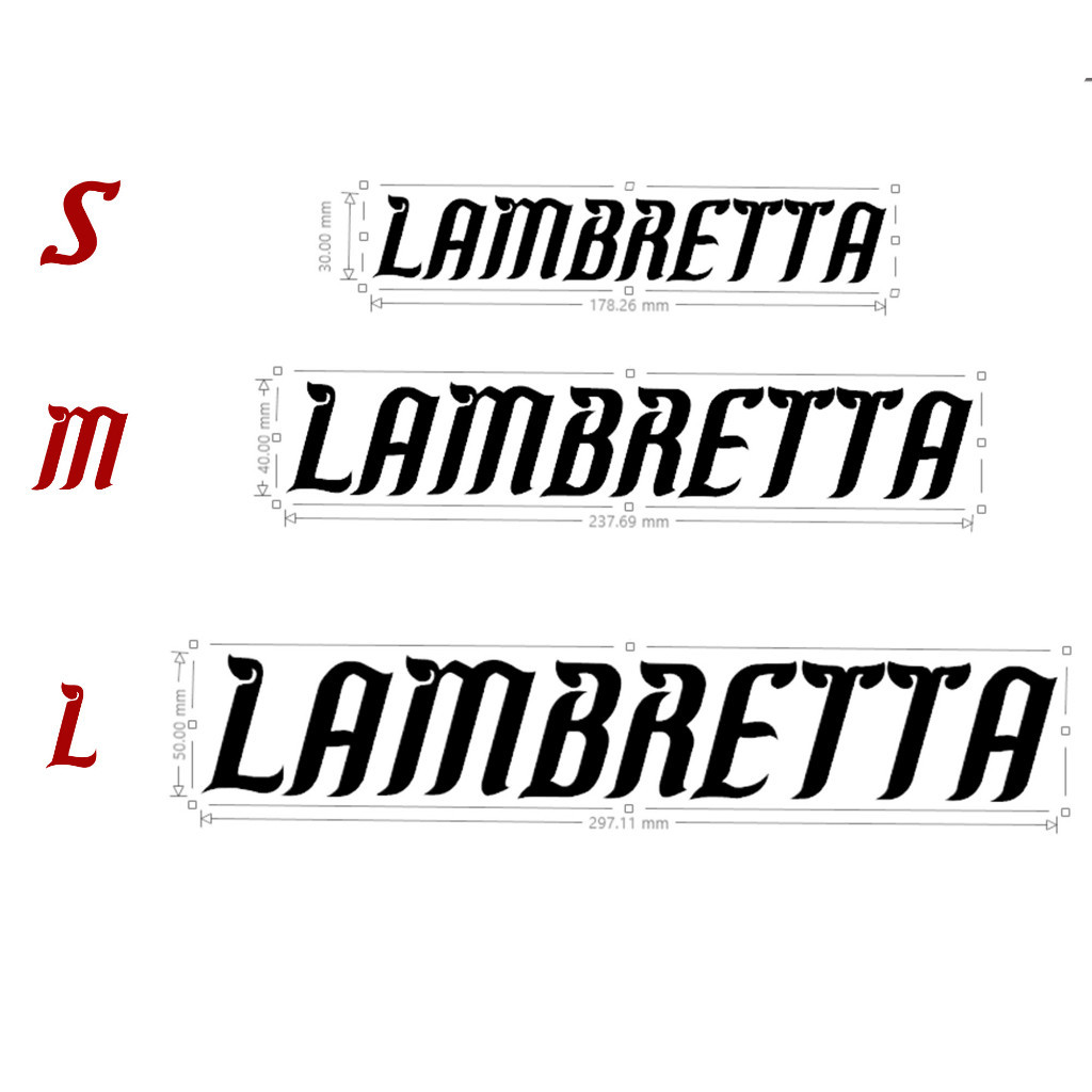 สติ๊กเกอร์ไดคัท sticker PVC lambretta font ลายไทย