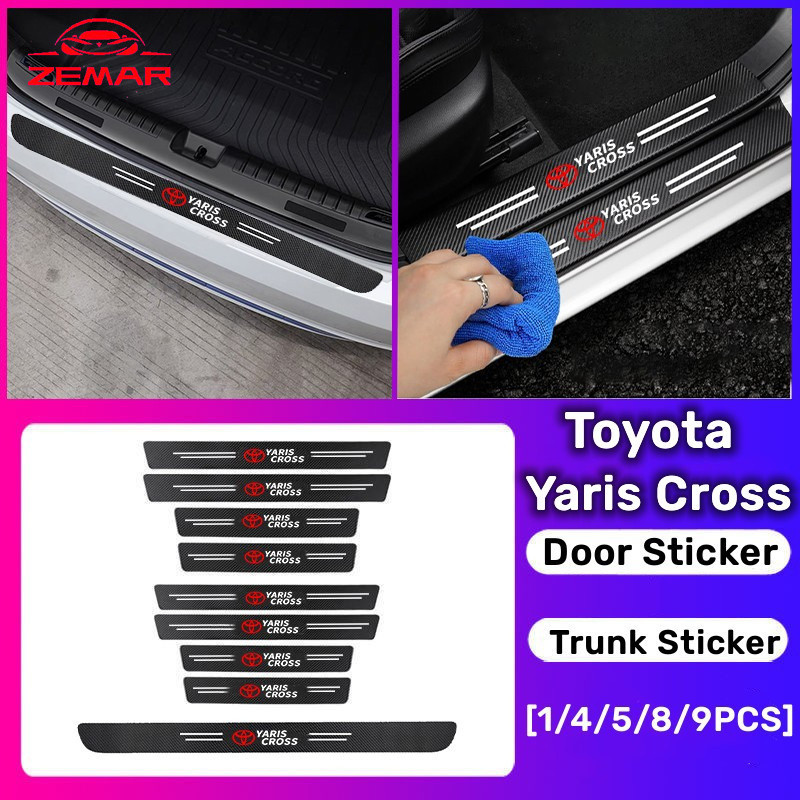 【พร้อมส่ง】สติกเกอร์คาร์บอนไฟเบอร์ ป้องกันรอยขีดข่วน สําหรับติดขอบประตูรถยนต์ Toyota Yaris Cross