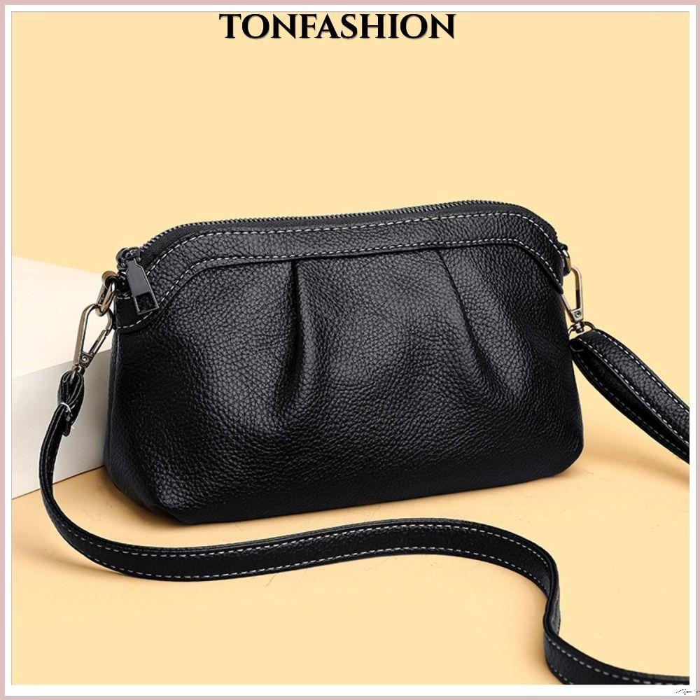 Tonfashion กระเป๋าถือ กระเป๋าสะพายไหล่ สะพายข้าง หนัง ความจุสูง หรูหรา สําหรับผู้หญิง