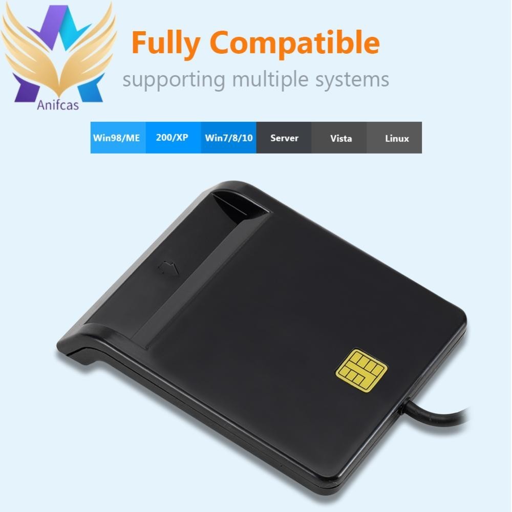 เครื่องอ่านการ์ดอัจฉริยะ USB DNIE ATM CAC IC ID SIM Card Reader สําหรับ Windows Linux ราคา ถูกที่สุด ดีลบีเคเค แกลเลอรีภาพที่ 4