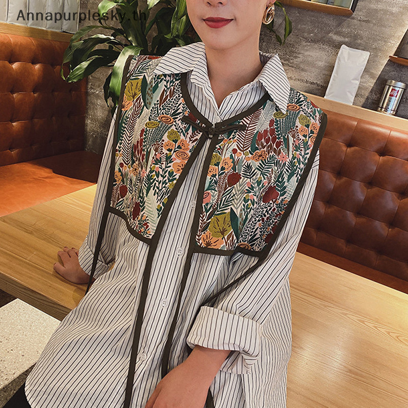Annapurplesky ผ้าพันคอ ผ้าคลุมไหล่ ปักลายดอกไม้ สําหรับผู้หญิง TH