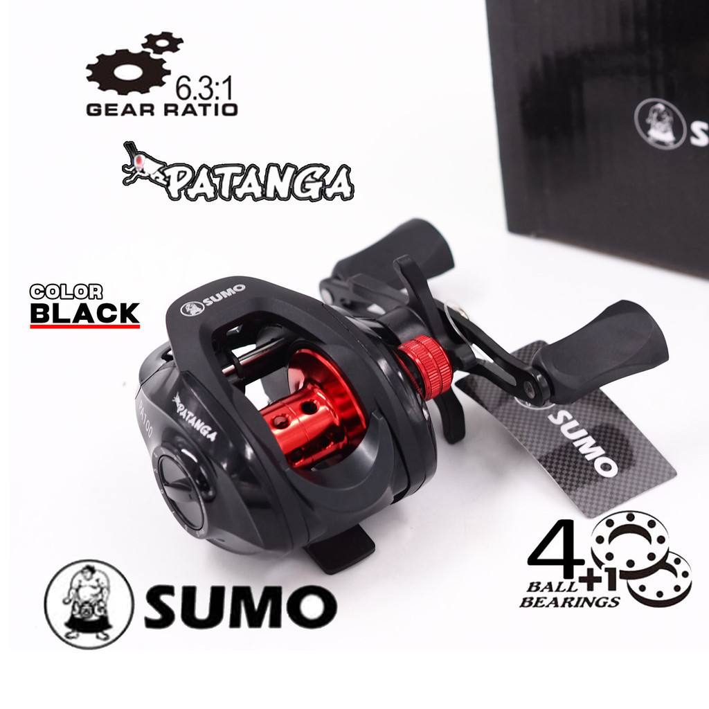 รอกเบท SUMO PATANGA  รอกหยดน้ำ 4+1BB รอบ 6.3:1 รอกตีเหยื่อปลอซูโม่