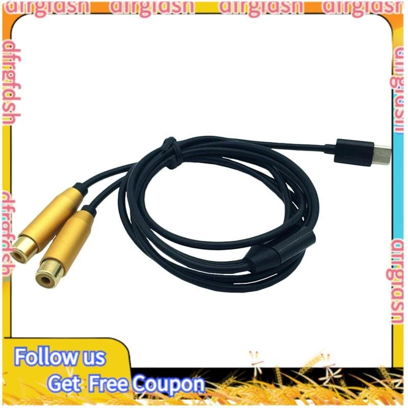 【D&F】สายเคเบิ้ลเชื่อมต่อสัญญาณเสียงวิดีโอ Av Dual Rca Female To Type-C Usb C