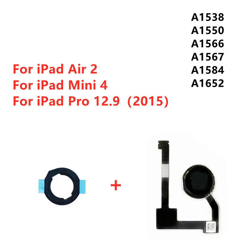 สติกเกอร์ปุ่มโฮม ติดสายเคเบิล เมนูเซนเซอร์ ลายนิ้วมือ สําหรับ iPad Mini 4 Air 2 Pro 12.9 2015