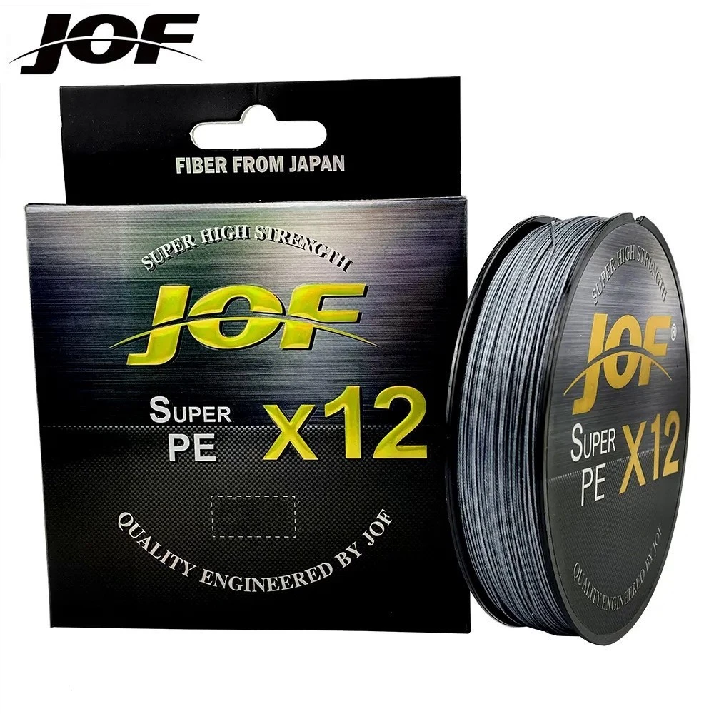 Jof สายเอ็นตกปลาถัก PE 500 มม. 300 ม. 100 ม. 12 เส้น