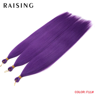 Raising กิ๊บติดผมถักโครเชต์สังเคราะห์ สีบลอนด์ 28 นิ้ว 3 ชิ้น