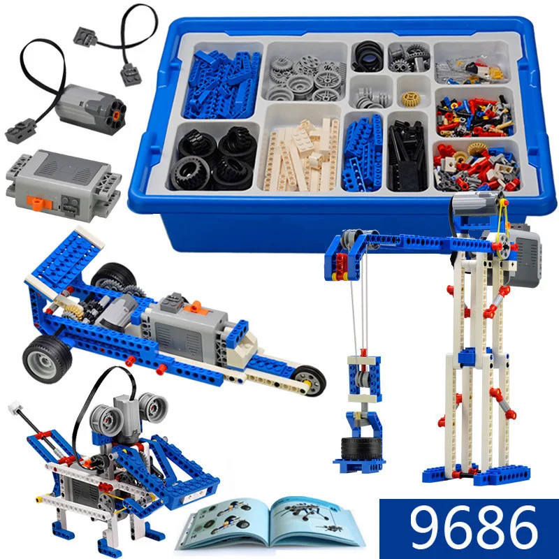 ชุดของเล่นตัวต่อหุ่นยนต์ MOC 9686 กลไก เรียบง่าย เสริมการศึกษาเด็ก DIY