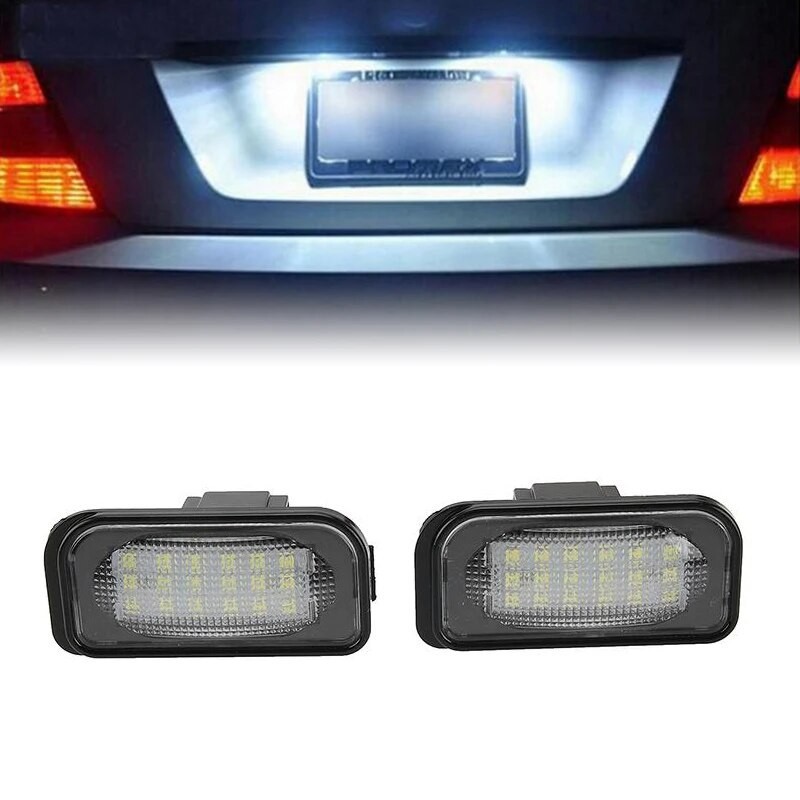BENZ ไฟส่องป้ายทะเบียน license plate light W203 แคนบัส LED ป้ายทะเบียนรถ (2 ชิ้น) ไฟไม่โชว์ ร้านไทย
