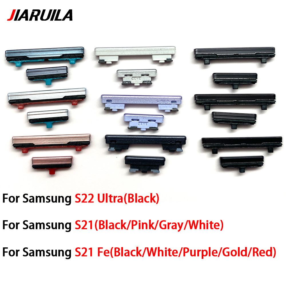 ปุ่มเปิดปิด ปุ่มปรับระดับเสียง ด้านข้าง สําหรับ Samsung S21 S21 Fe S22 Ultra