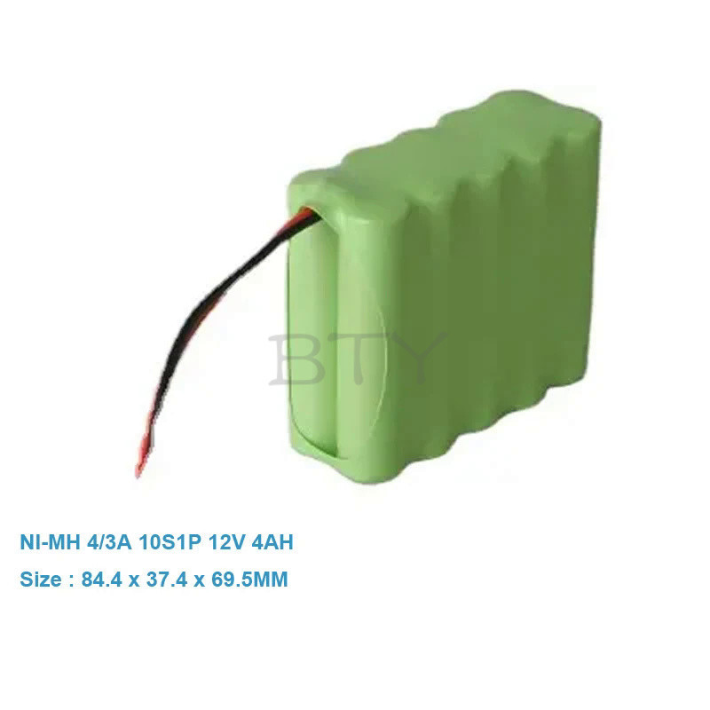 BTY 12V 4/3A NI-MH Rechargeable NIMH Battery Pack 10S1P OEM Battery 3Ah or 4Ah High Capacity OEM Bat