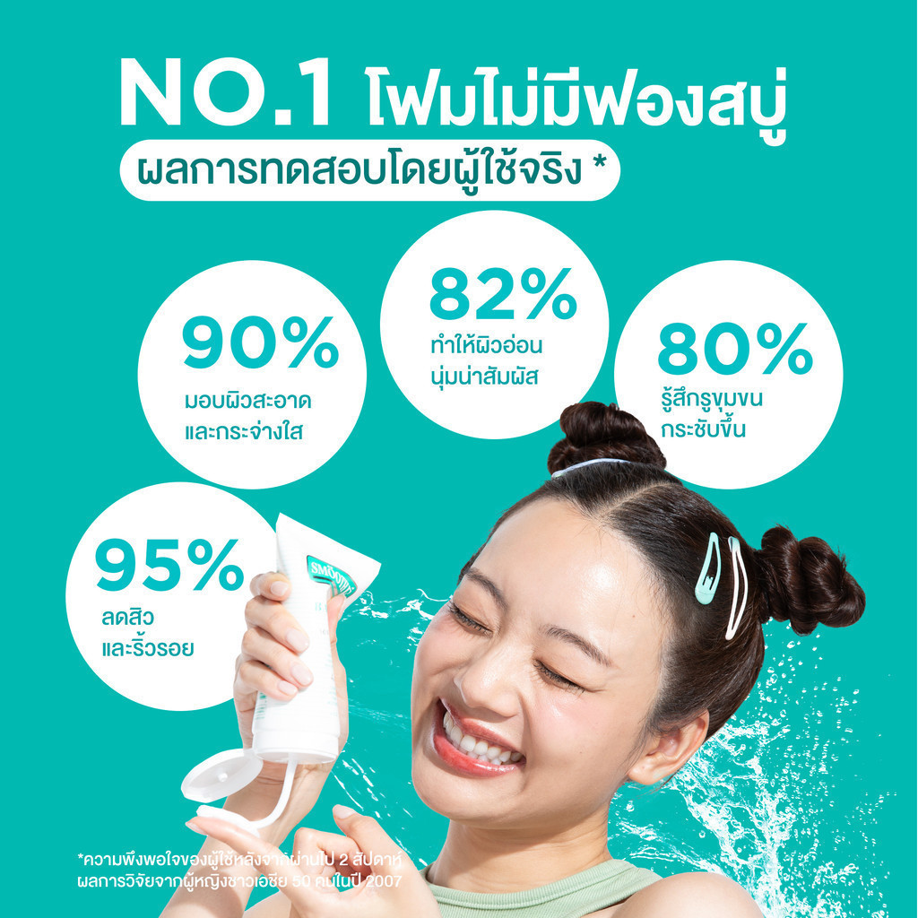 Smooth E Babyface Foam 1.2 Oz. สมูทอี เบบี้เฟส โฟม pH5 ลดสิวผิวแข็งแรง สำหรับคนผิวมัน เป็นสิว - 2