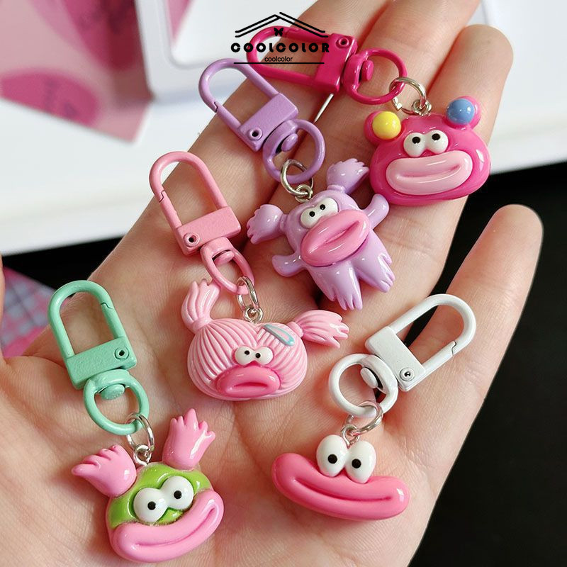 ในไทยCOD✨ขี้เหร่ Meng การ์ตูนมันฝรั่งเด็กชาย Keyfob ปากใหญ่มอนสเตอร์กระเป๋าจี้จี้นักเรียนหญิงรักจี้coolcolor.TH