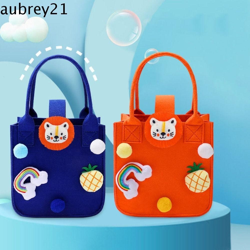 Aubrey1 กระเป๋าถือ กระเป๋าช้อปปิ้ง ผ้าไนล่อน ลายการ์ตูนน่ารัก อเนกประสงค์ สําหรับผู้หญิง