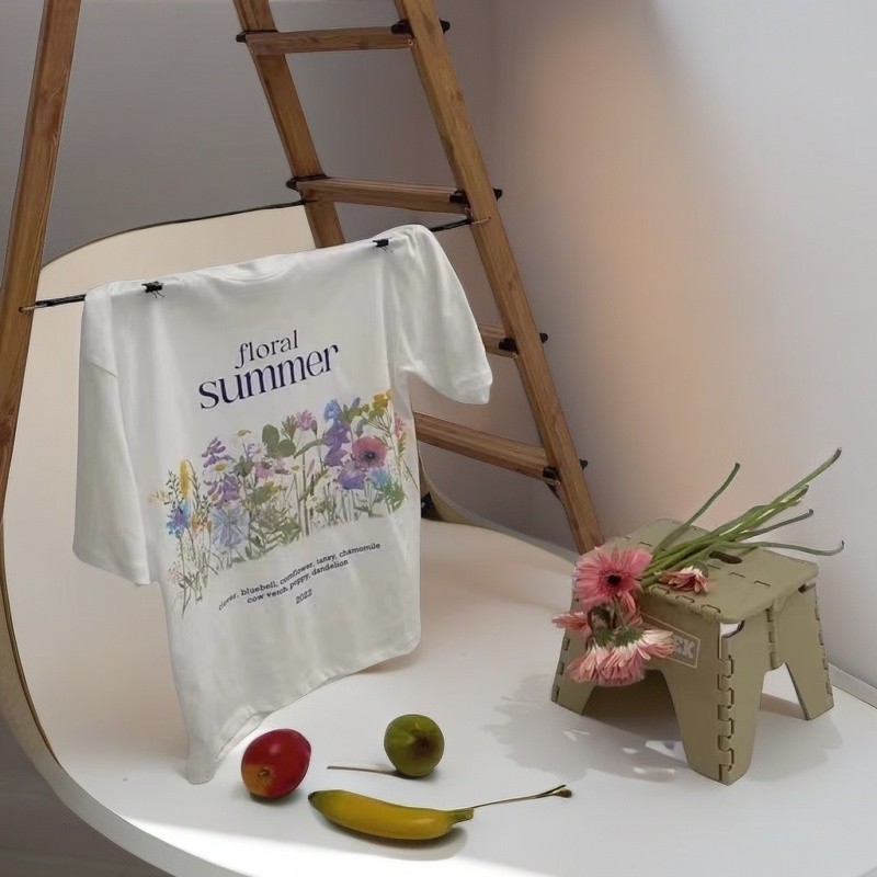 (จัดส่งในกรุงเทพฯ) KK-Mao Shop เสื้อยืดOversizedรุ่น floral summer  💐🏠