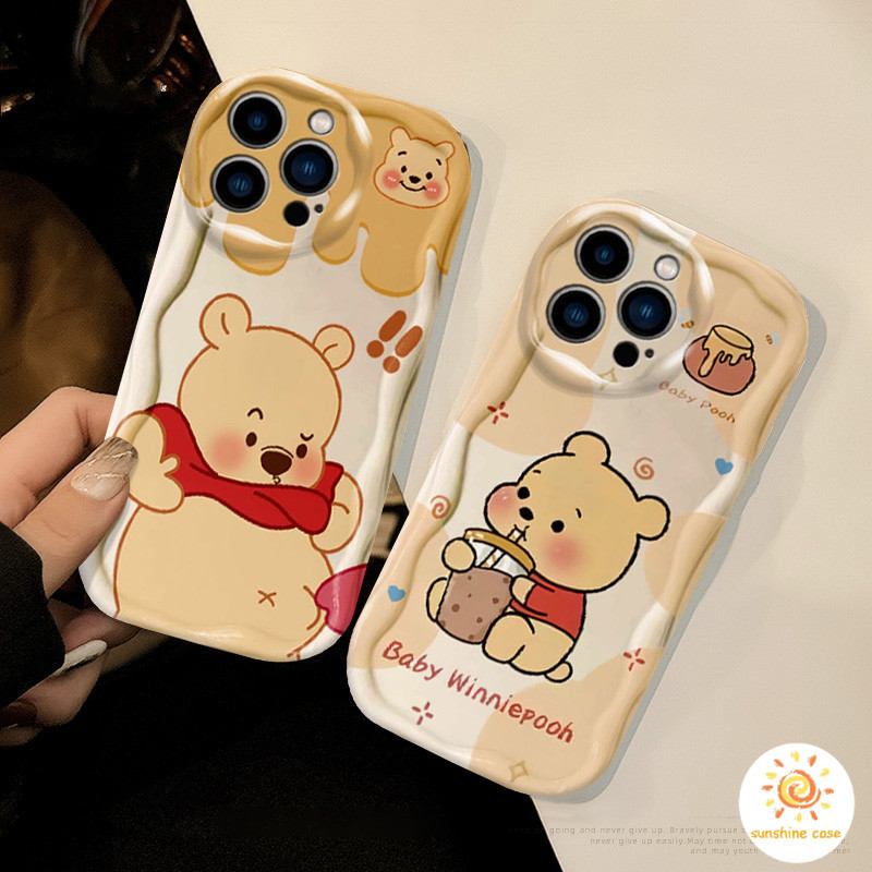 [ส่วนลด] เคสน่ารักการ์ตูนเด็ก หมีน้ำผึ้ง  สำหรับเคสไอโฟน 11 For iPhone12 13 14 15 Pro MAX X XS XR XS 7 8 Plus SE2020